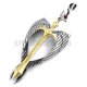 Stainless steel pendant gold cross with wing pendant SWP0173R