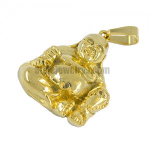 Stainless steel jewelry pendant gold plating laughter buddha pendant SWP0045
