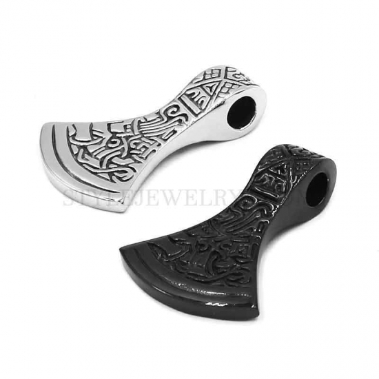 Norse Viking Axe Pendant Stainless Steel Jewelry Black Fashion Men Pendant Wholesale SWP0387 - Click Image to Close