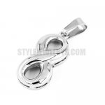 Stainless Steel Infinity Love Mens Womens Pendant, Promise Engagement Wedding Band Pendant SWP0361