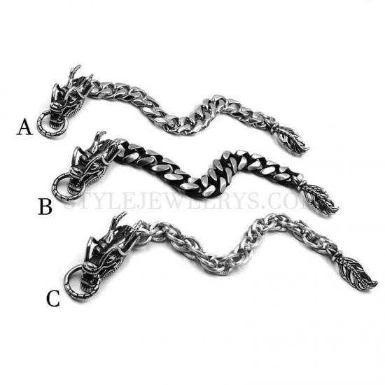 Stainless Steel Dragon Bracelet Fashion Bracelet Biker Bracelet SJB0359 - Click Image to Close