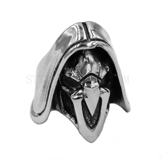 Wholesale Stainless Steel Punk Ring Mask Ring SWR0821 - Click Image to Close