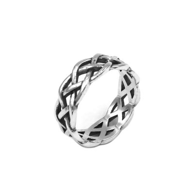 Fashion S925 Sterling Silver Celtic Knot Ring Claddagh Irish Jewelry Viking Silver Biker Wedding Ring for Women Girls SWR0947