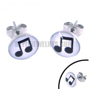 Stainless steel jewelry music sign earring SJE370032