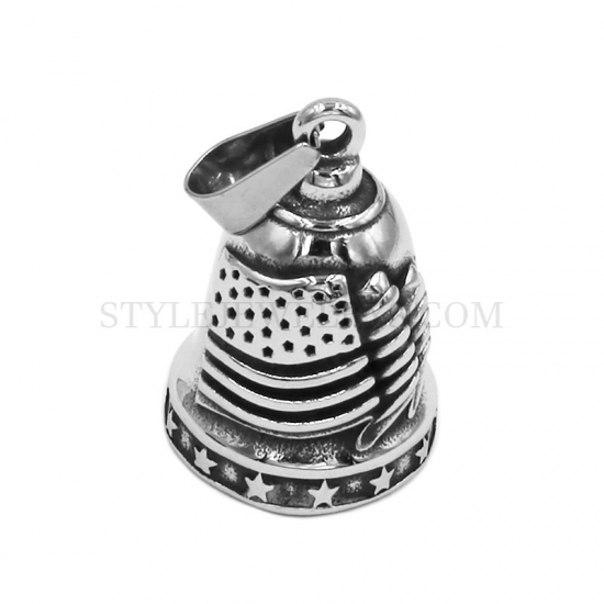 Stainless Steel American Flag Pendant USA Bell Pendant SWP0552 - Click Image to Close