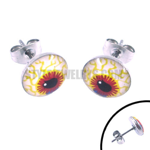 Stainless steel jewelry eye earring SJE370057 - Click Image to Close