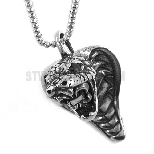 Stainless steel jewelry pendant Cobra Pendant SWP0162 - Click Image to Close