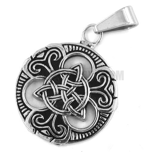 Claddagh Style Celtic Knot Pendant Stainless Steel Jewelry Women Pendant Fashion Biker Pendant SWP0196 - Click Image to Close