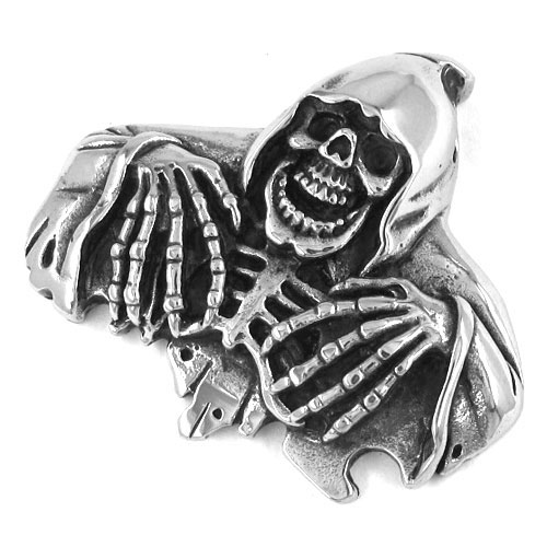 Gothic Stainless Steel Skull Pendant SWP0251 - Click Image to Close