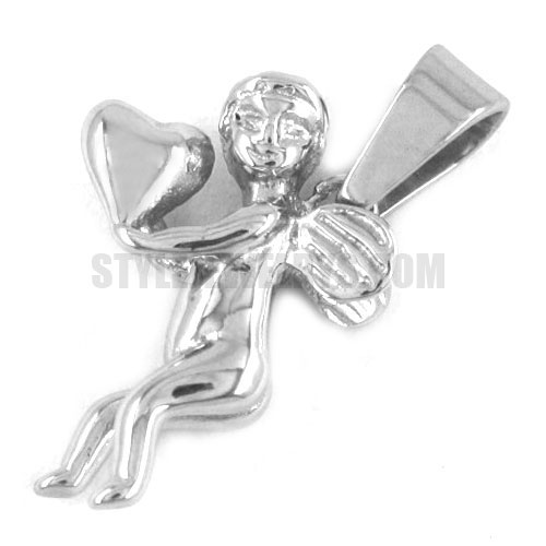 Stainless Steel Cupid Heart Pendant SWP0295 - Click Image to Close