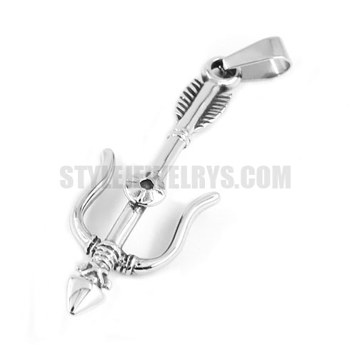 Cupid's Arrow, Stainless Steel Cupid's Arrow Pendant SWP0380 - Click Image to Close