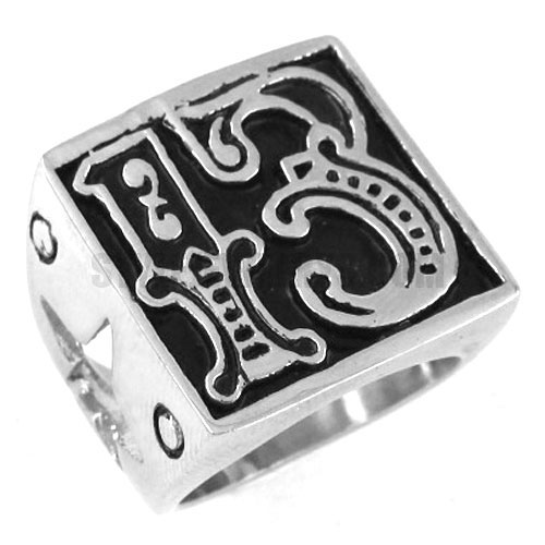 Stainless steel ring carved word ring SWR0161 - Click Image to Close