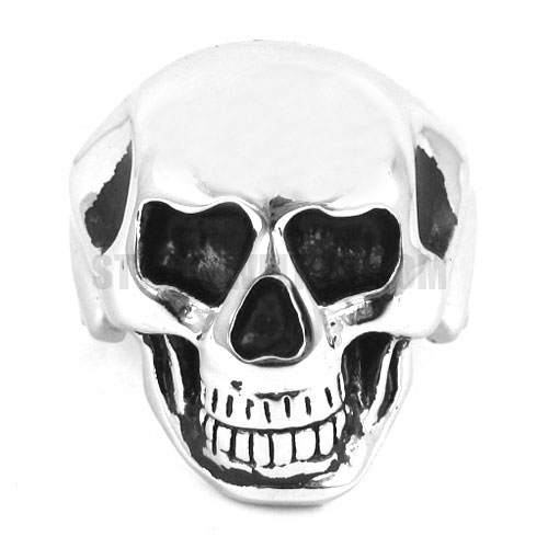 Gothic Stainless Steel Skull Ring SWR0288 - Click Image to Close