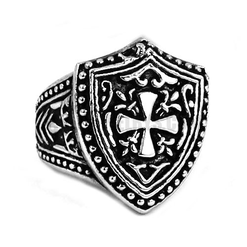 Stainless Steel Cross Ring SWR0474 - Click Image to Close
