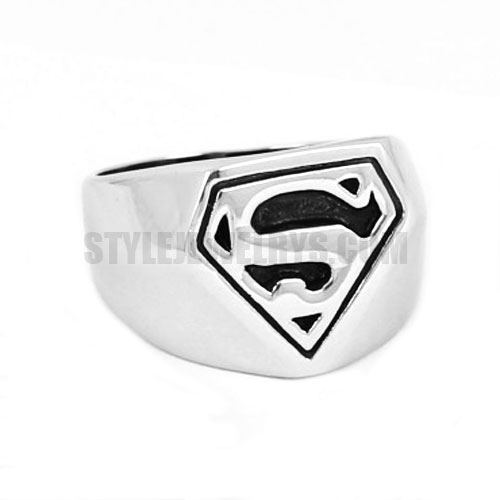 Stainless Steel Jewelry Ring S Alphabet Signet Ring SWR0524 - Click Image to Close