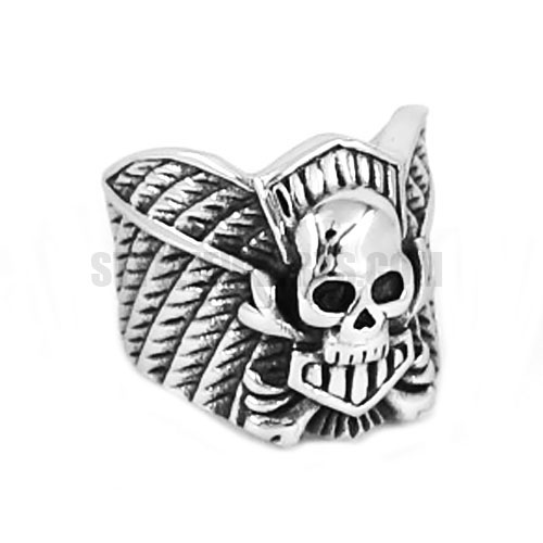 Stainless Steel Skull Ring SWR0545 - Click Image to Close